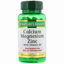Витамины Nature's Bounty Calcium Magnesium Zinc 100 капсул