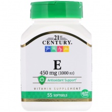 Витамины 21st Century, E 450 мг 50 капсул