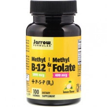 Витамины Jarrow Formulas Methyl  B-12 & Methyl Folate +P-5-P (B6) 100 леденцов