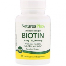 Витамины Nature's Plus BIOTIN 10000 mcg 90 таблеток